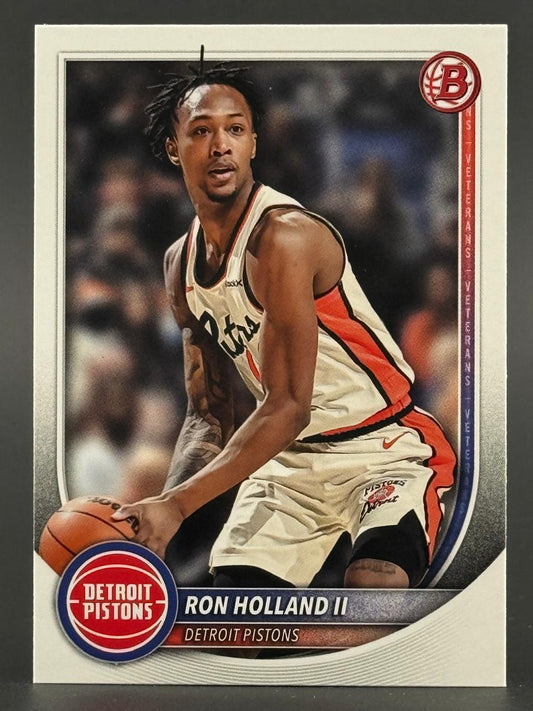 Ron Holland II Detroit Pistons basketball trading card.