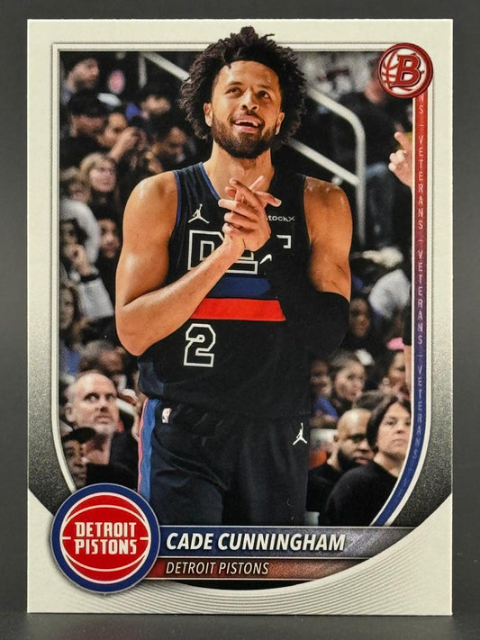 Cade Cunningham Detroit Pistons basketball trading card.