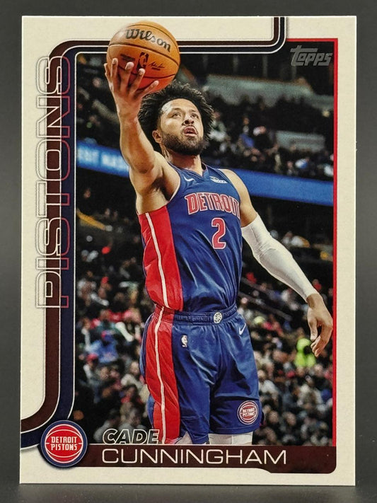 Cade Cunningham Detroit Pistons basketball trading card.