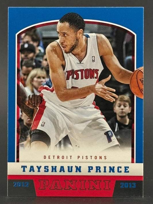 2012-13 Panini Tayshaun Prince Detroit Pistons basketball card.