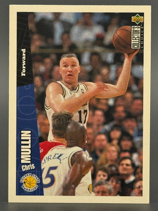 Chris Mullin 1994 Upper Deck Collector's Choice trading card, number 17, holding a basketball.