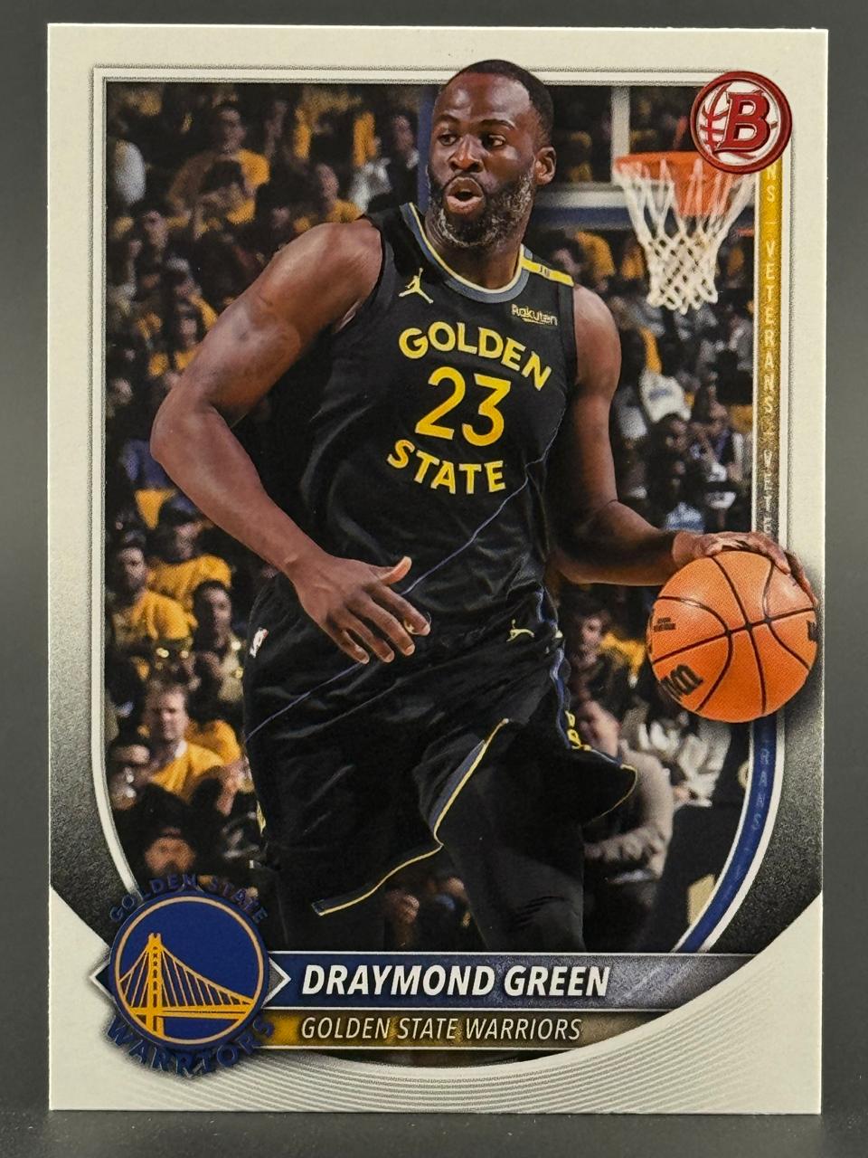 Draymond Green basketball card, Bowman, Golden State Warriors.