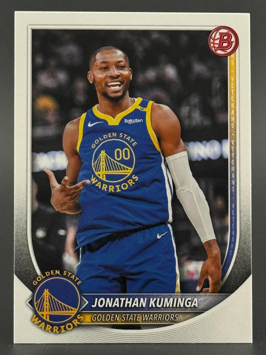 Jonathan Kuminga 2023 Bowman University basketball card, Warriors.