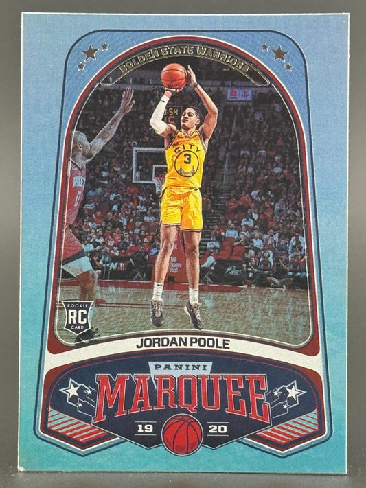 2019-20 Panini Marquee Jordan Poole rookie trading card #3.