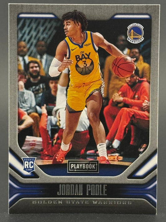 Jordan Poole 2019-20 Playbook Rookie Card, Golden State Warriors.