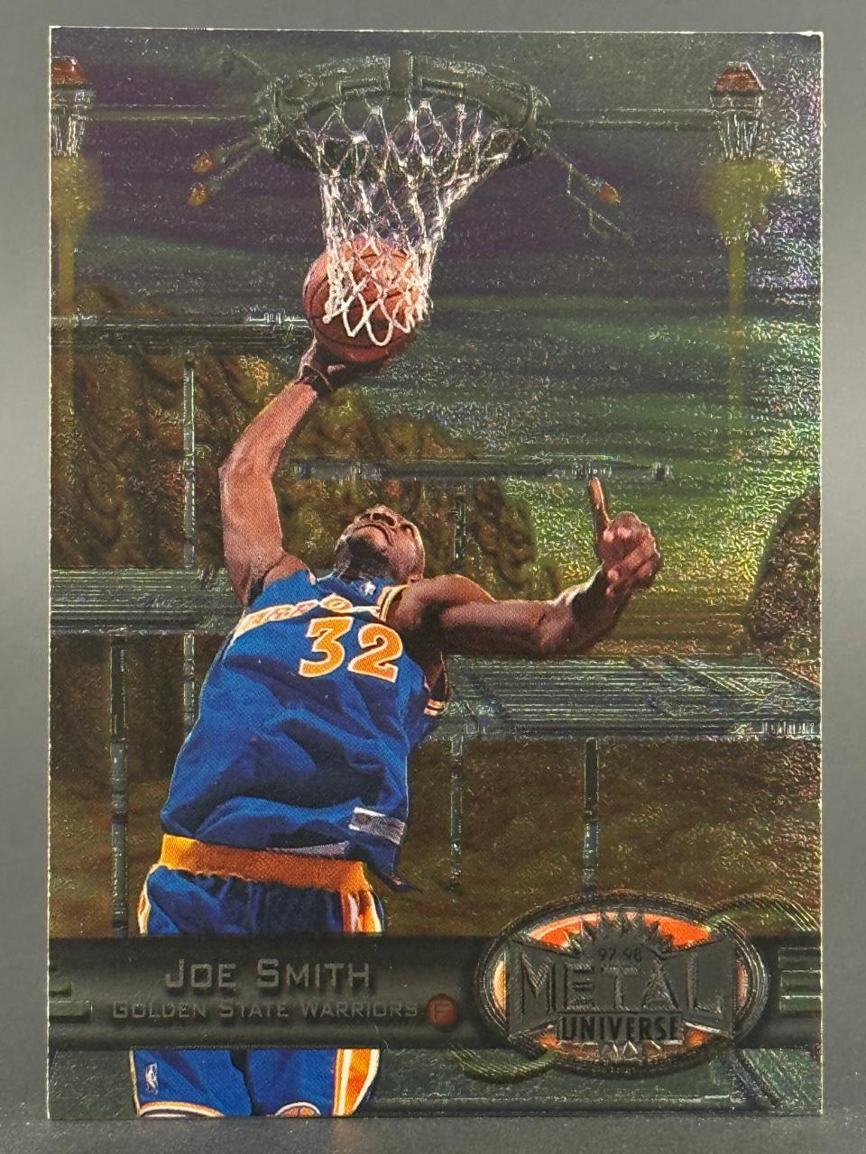 1997-98 Metal Universe Joe Smith basketball card, Golden State Warriors.