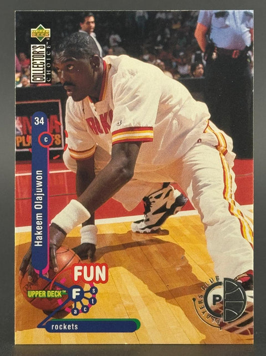 1994-95 Upper Deck Collector's Choice Hakeem Olajuwon basketball card #34.