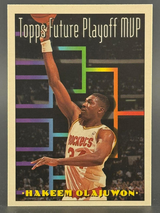 Hakeem Olajuwon Topps Future Playoff MVP basketball card.
