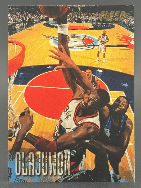 1996-97 Fleer Hakeem Olajuwon basketball card.