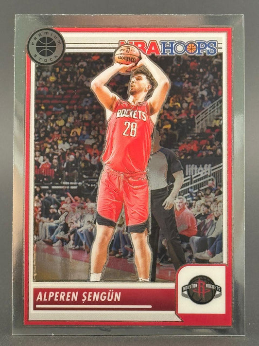 Alperen Şengün 2021-22 NBA Hoops Premium Stock trading card.