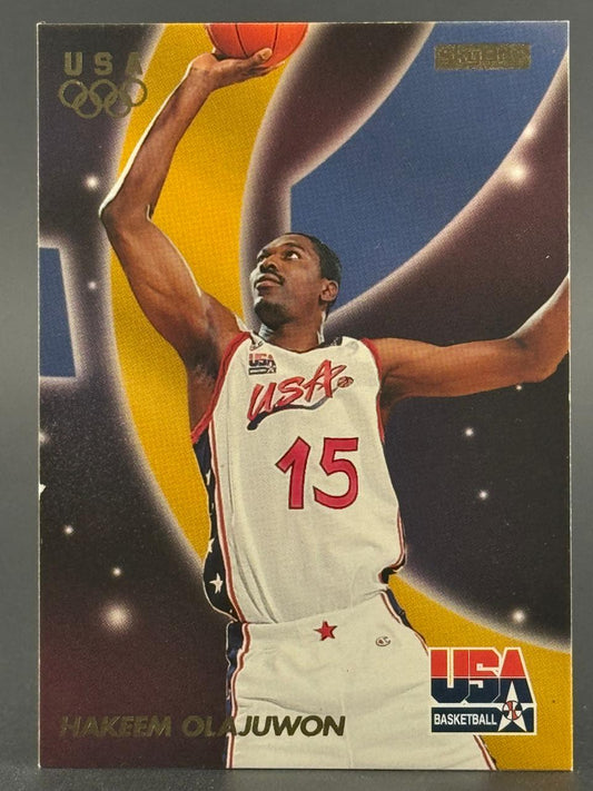 Hakeem Olajuwon USA Basketball trading card.