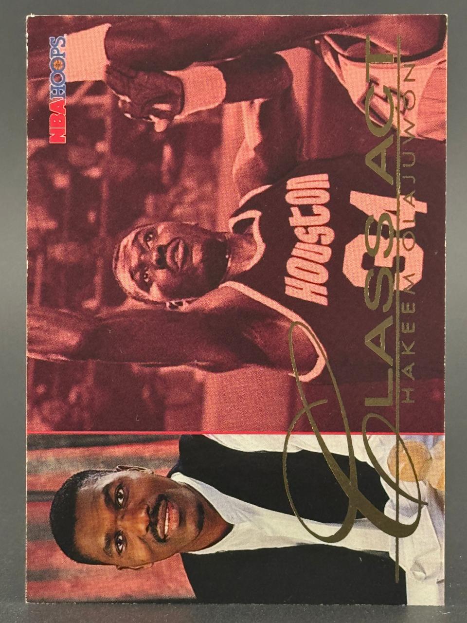 Hakeem Olajuwon 1993-94 NBA Hoops Class Act trading card.