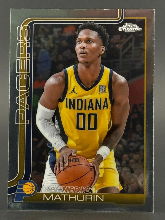 Bennedict Mathurin Topps Chrome trading card.