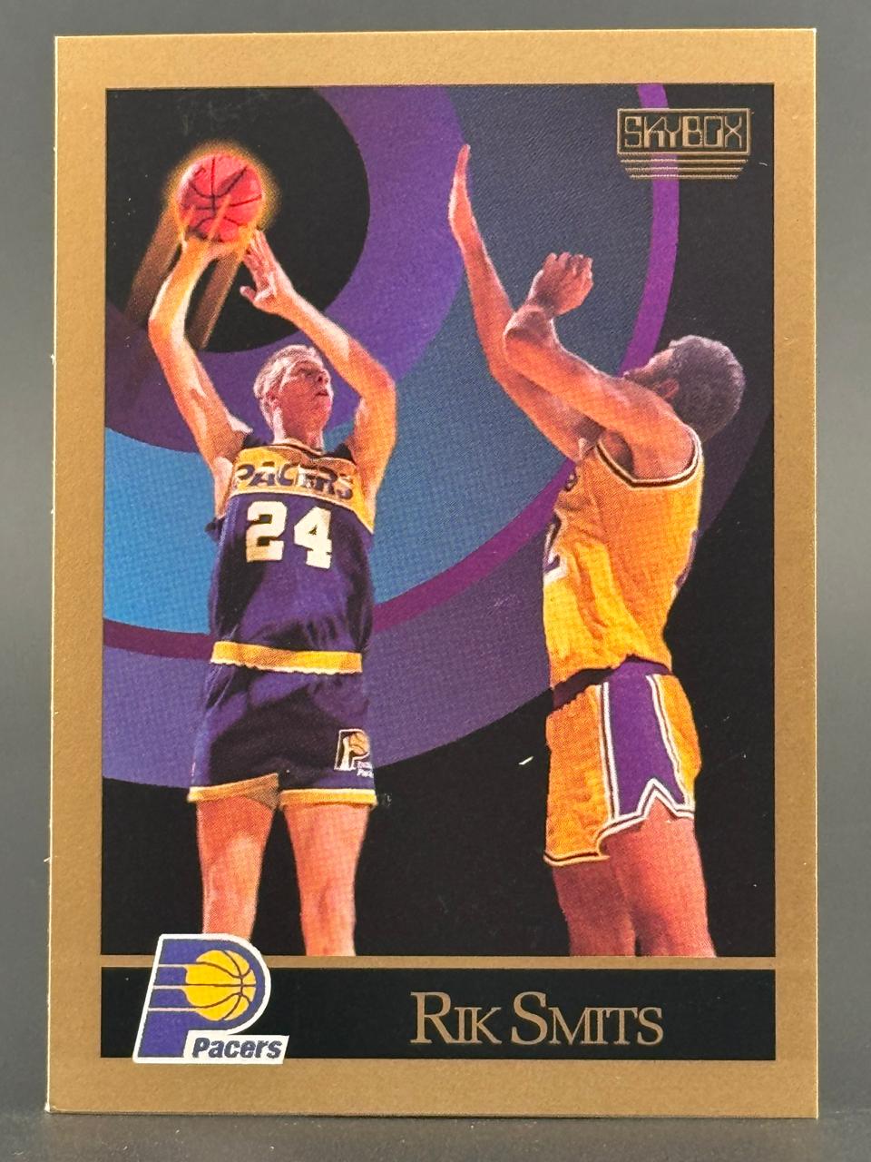 1990-91 SkyBox Rik Smits basketball trading card.