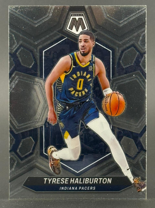 Tyrese Haliburton 2021-22 Panini Mosaic basketball card, card #251.
