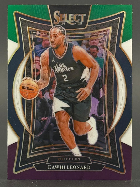 2024-25 Select Kawhi Leonard Los Angeles Clippers basketball card.