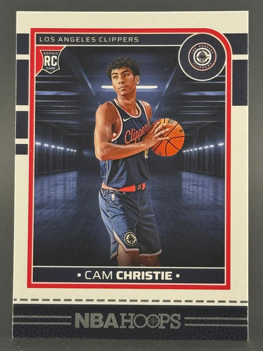 2024-25 NBA Hoops Cam Christie rookie card, Los Angeles Clippers.