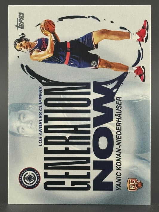 Topps Generation Now Yanic Konan-Niederhäuser basketball card with "RC" rookie logo.