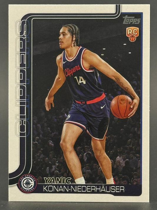 Topps basketball rookie card of Yanic Konan-Niederhäuser (#14) for the Los Angeles Clippers.