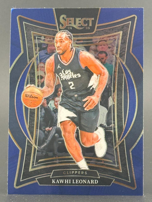 2024-25 Select Kawhi Leonard Clippers trading card.