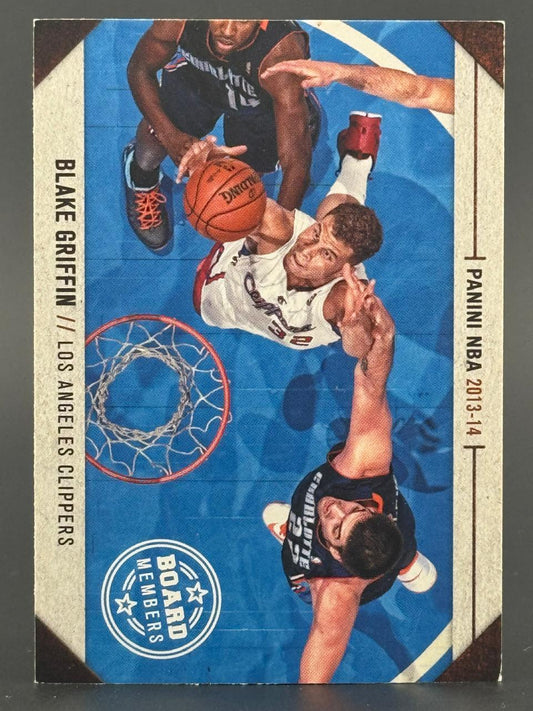2013-14 Panini NBA Blake Griffin trading card featuring a game action shot.