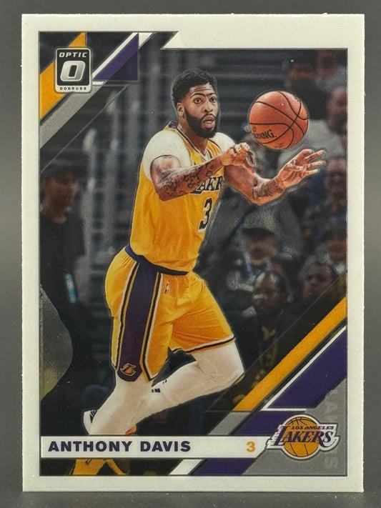 Anthony Davis 2019-20 Donruss Optic basketball trading card.