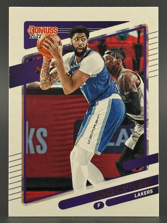 21-22 Donruss Anthony Davis trading card, #F, Lakers.