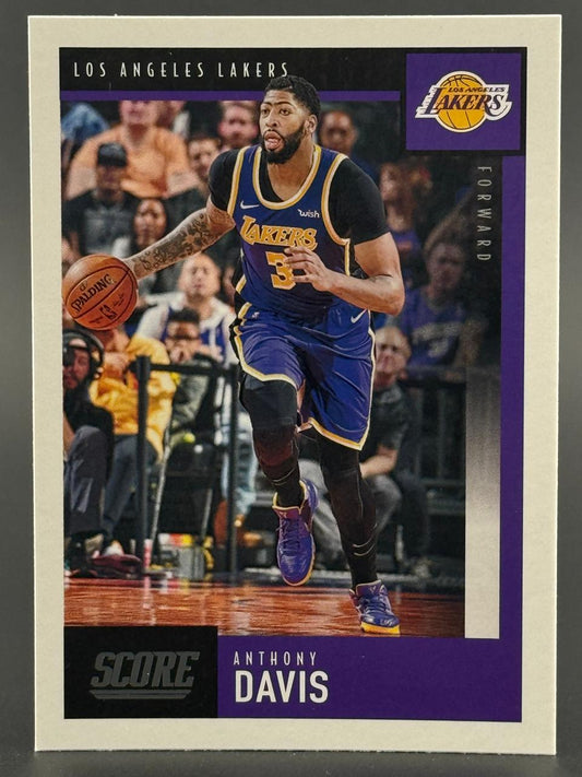 Anthony Davis 2019-20 Score basketball card, Los Angeles Lakers #3.