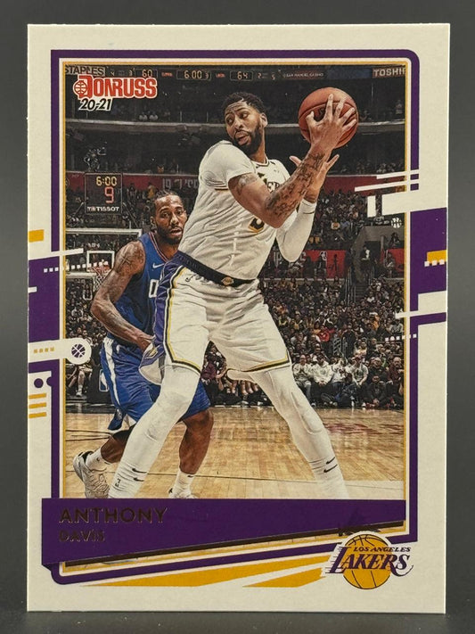 2020-21 Donruss Anthony Davis trading card.