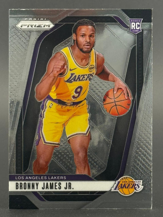Bronny James Jr. 2024 Panini Prizm Rookie Card, Los Angeles Lakers, #9.