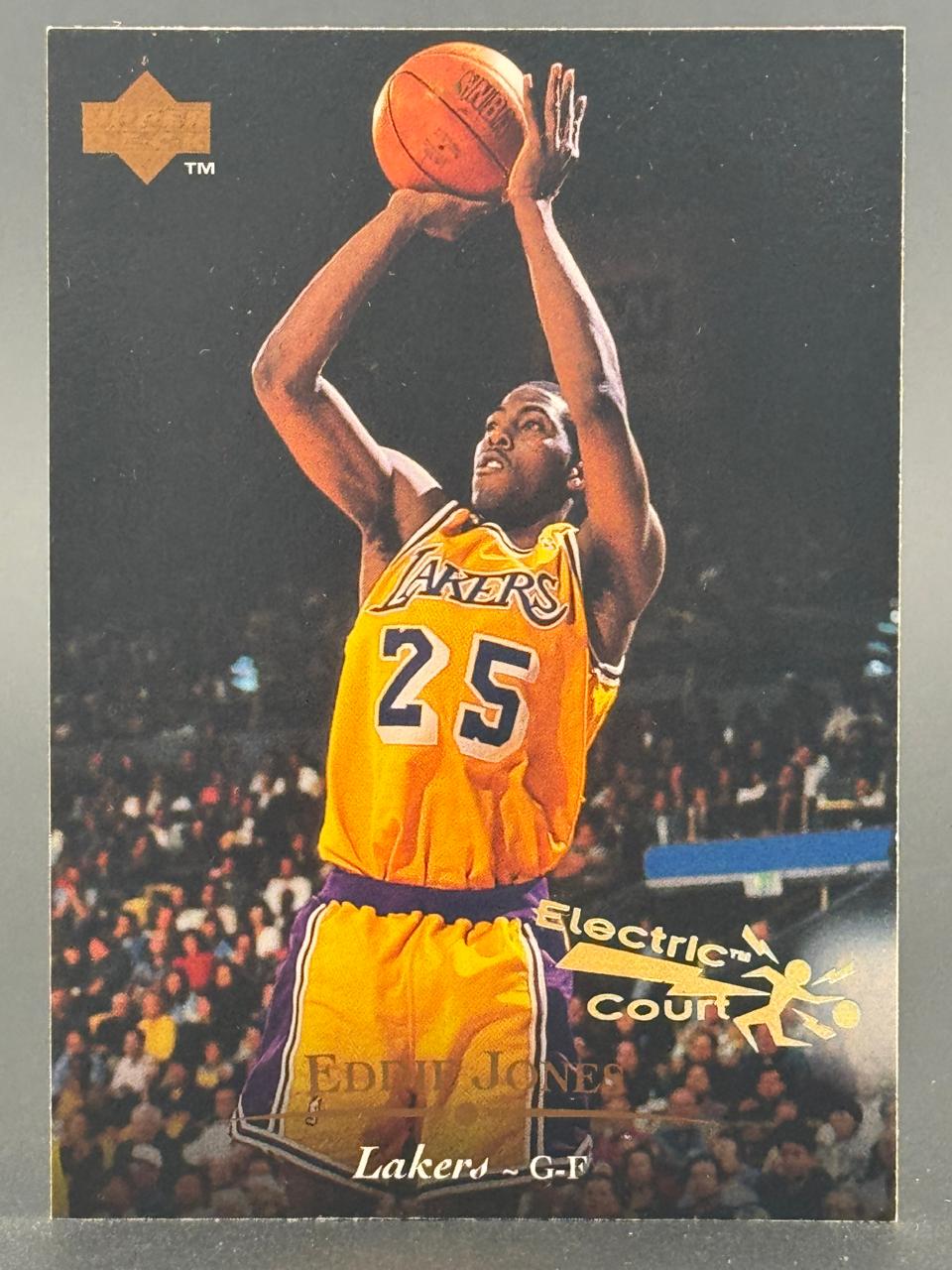 Eddie Jones 1994-95 Upper Deck Electric Court basketball card #25.