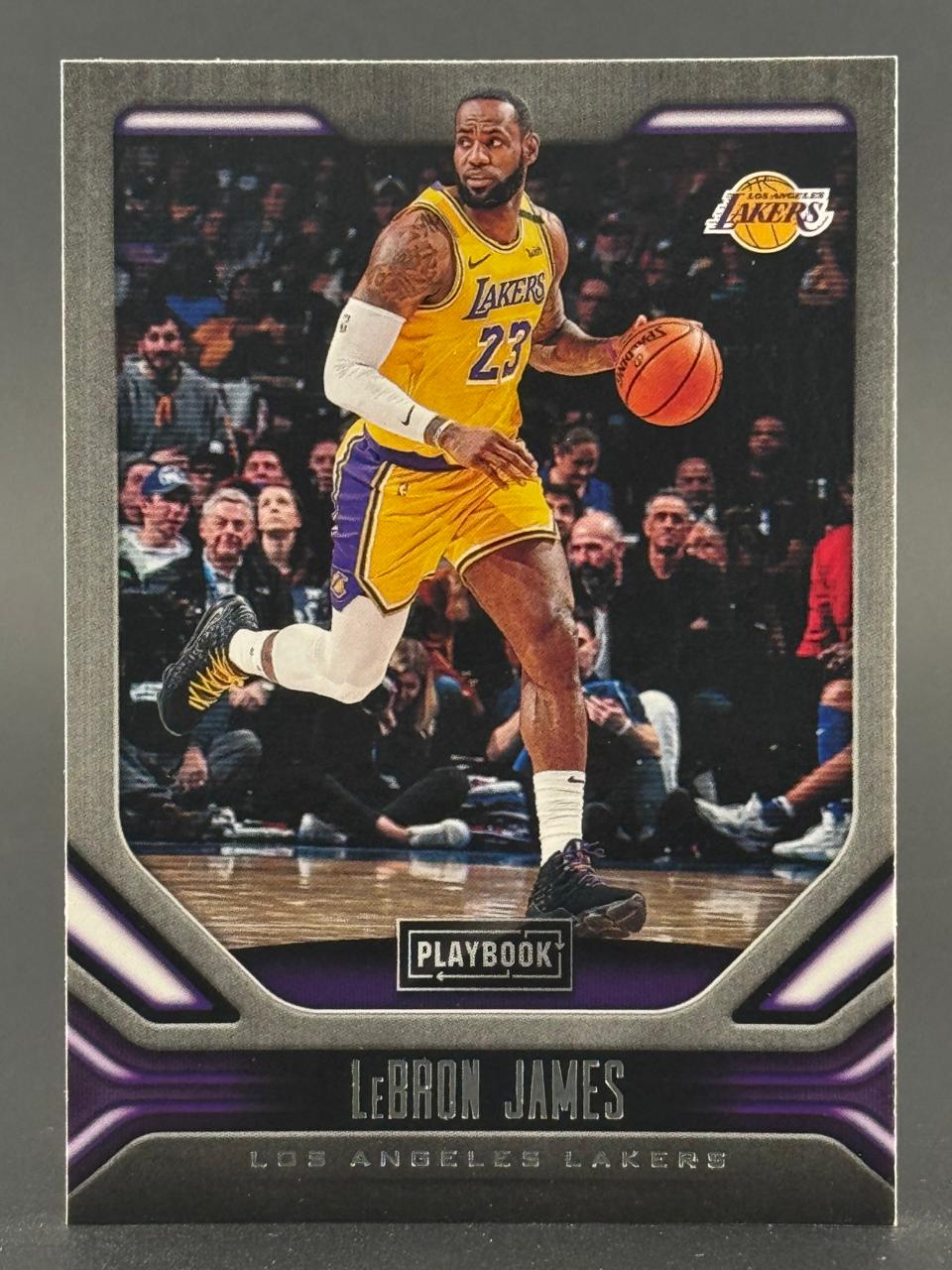 LeBron James Los Angeles Lakers trading card from the Playbook set.
