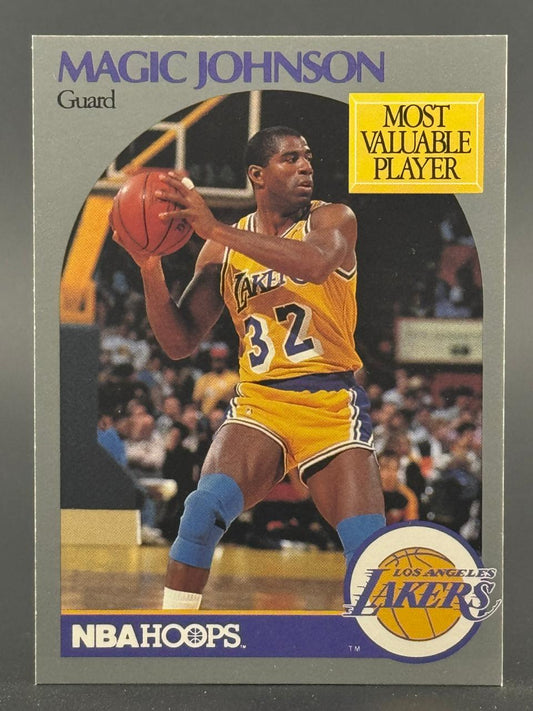 Magic Johnson 1989-90 NBA Hoops basketball card.