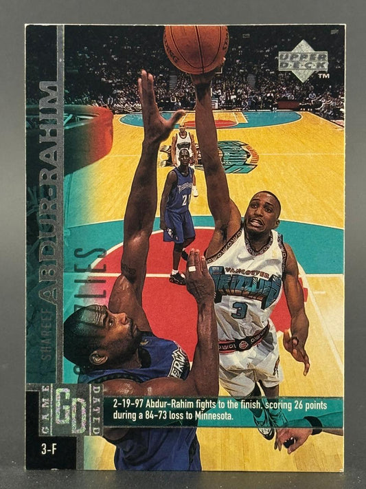 1996-97 Upper Deck Game Dated Shareef Abdur-Rahim #3-F basketball card.