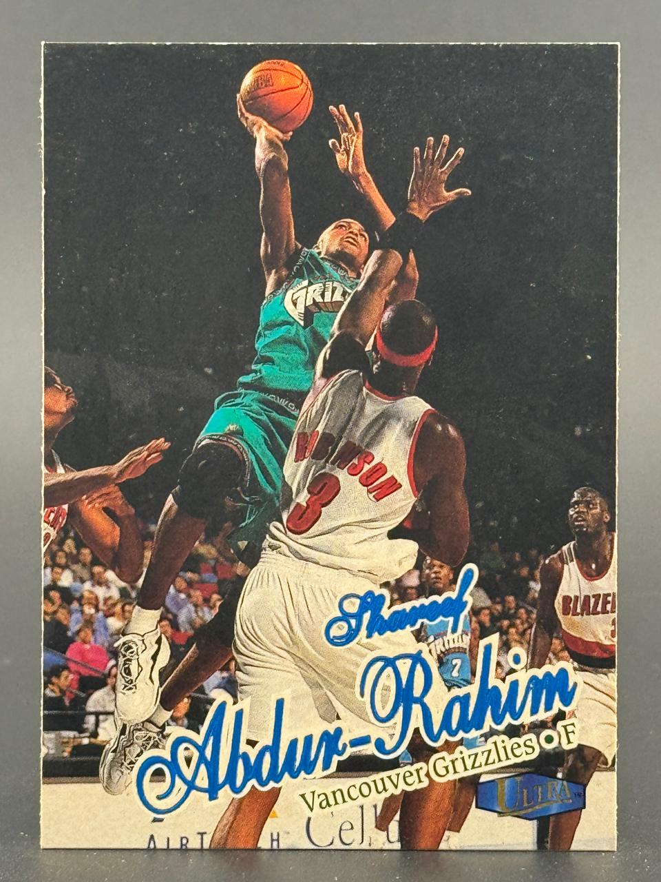 Shareef Abdur-Rahim 1996-97 Ultra basketball card featuring him playing for the Vancouver Grizzlies.