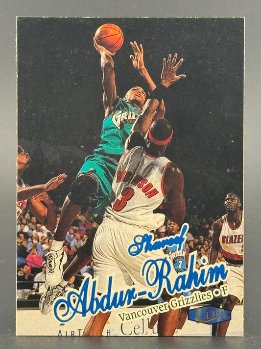 Shareef Abdur-Rahim 1996-97 Ultra basketball card featuring him playing for the Vancouver Grizzlies.