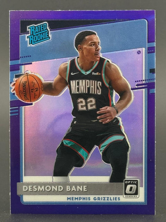 Desmond Bane 2020-21 Donruss Optic Rated Rookie Memphis Grizzlies card #22.