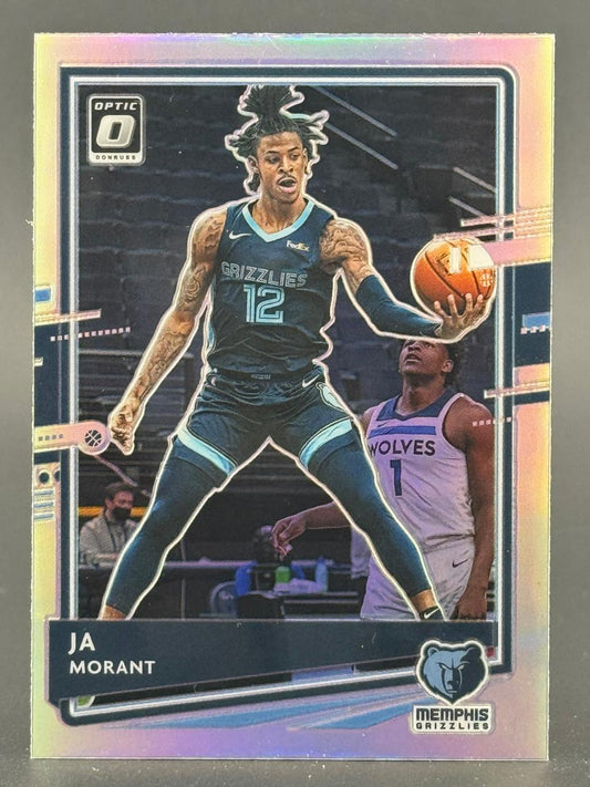 Ja Morant 2021-22 Donruss Optic basketball trading card.