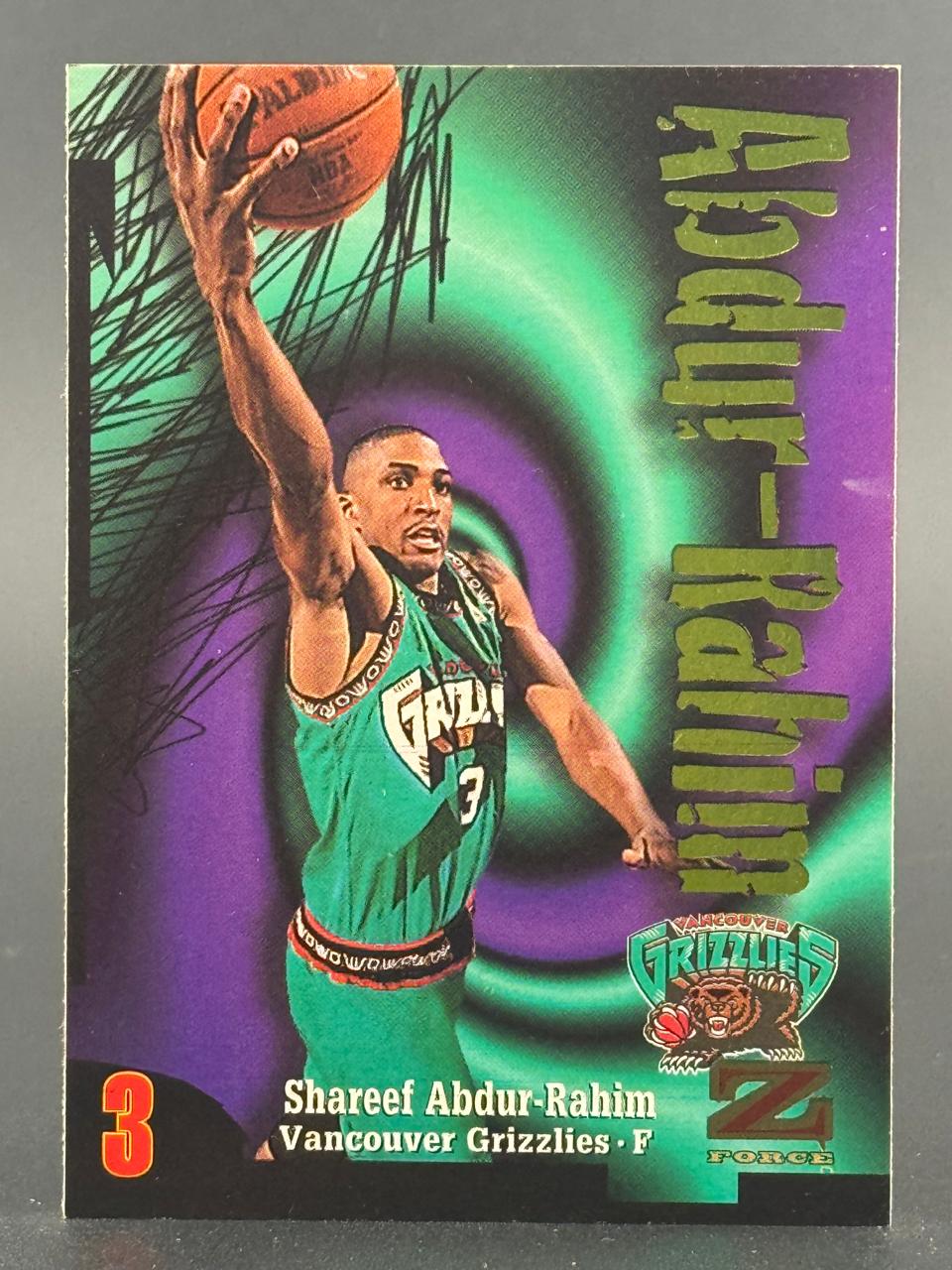 Shareef Abdur-Rahim 1996-97 Z-Force basketball card #3.