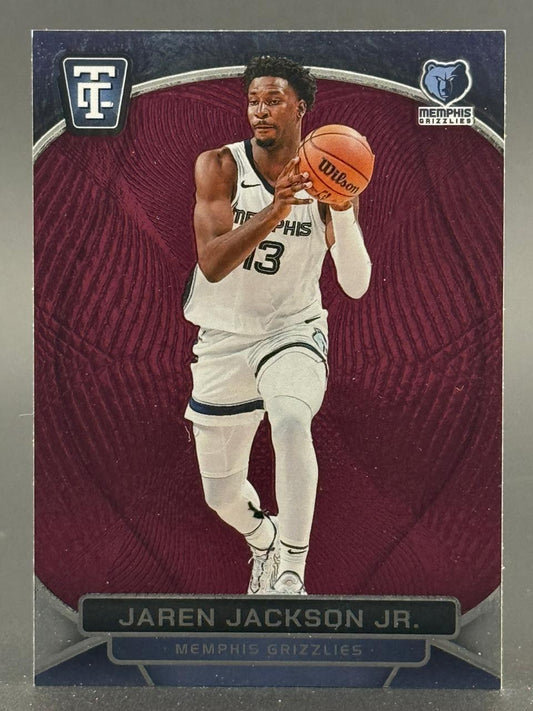 Jaren Jackson Jr. 2022 Panini Titan trading card holding a basketball for the Memphis Grizzlies.