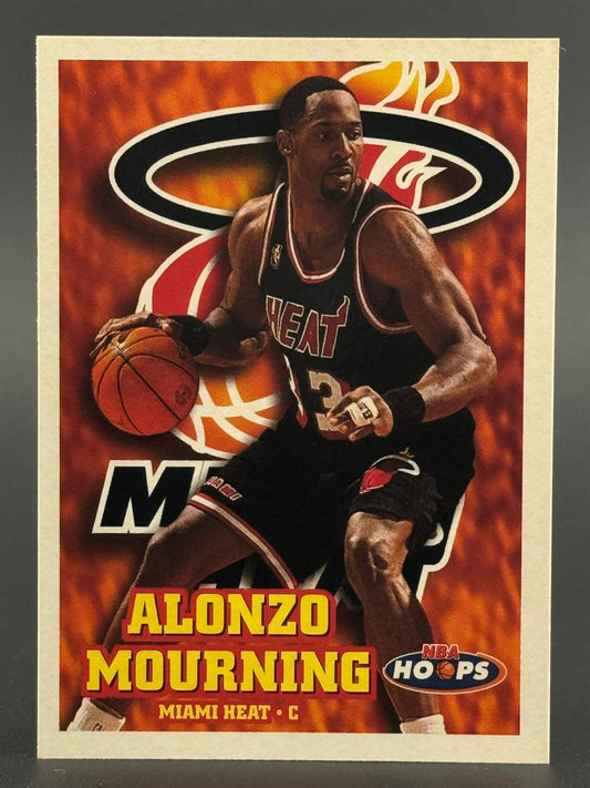 Alonzo Mourning Miami Heat NBA Hoops trading card.