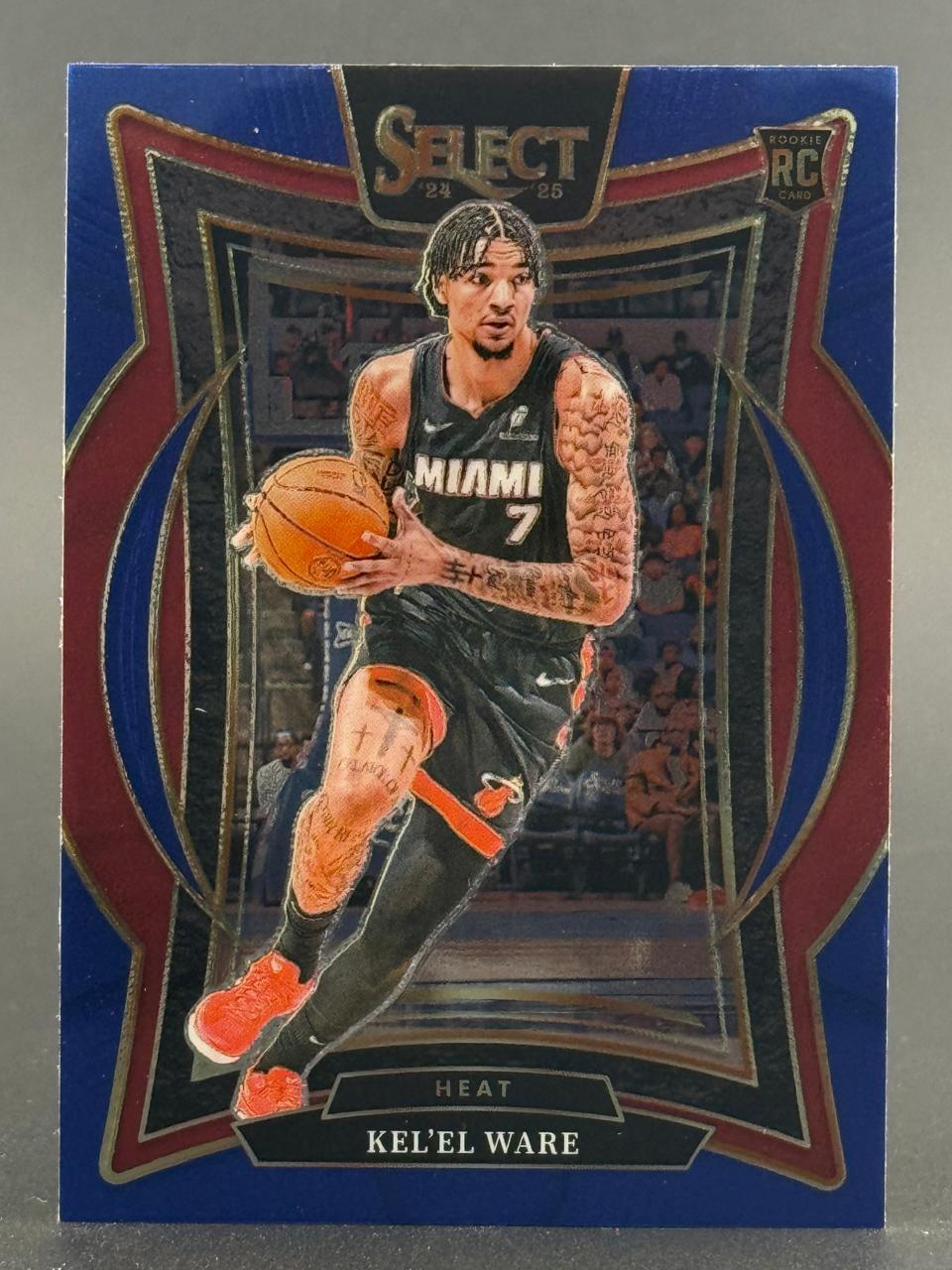 2024-25 Panini Select Kel'el Ware Rookie basketball card #7 for Miami.