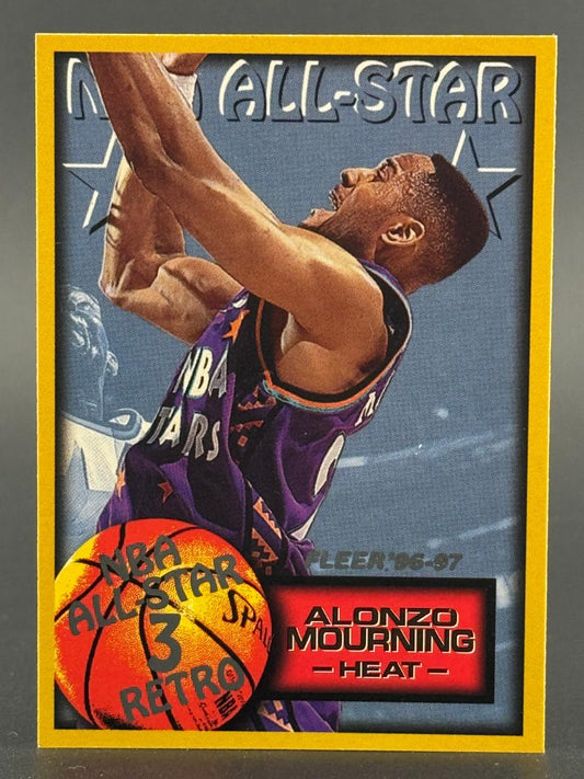 1996-97 Fleer Alonzo Mourning Heat trading card, #3.