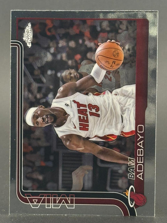 Bam Adebayo Miami Heat Topps Chrome trading card.