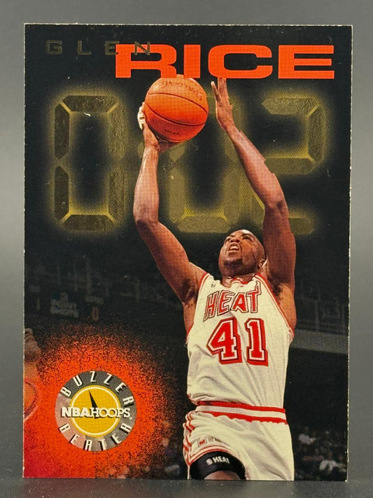 1990-91 NBA Hoops Glen Rice Buzzer Beater trading card #002.
