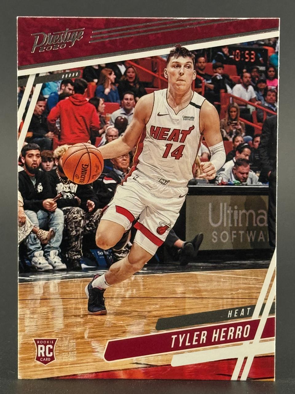 2020 Prestige Tyler Herro rookie basketball card, Miami Heat.