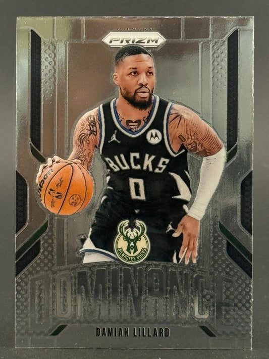 Damian Lillard 2023-24 Panini Prizm Dominance basketball card #20.
