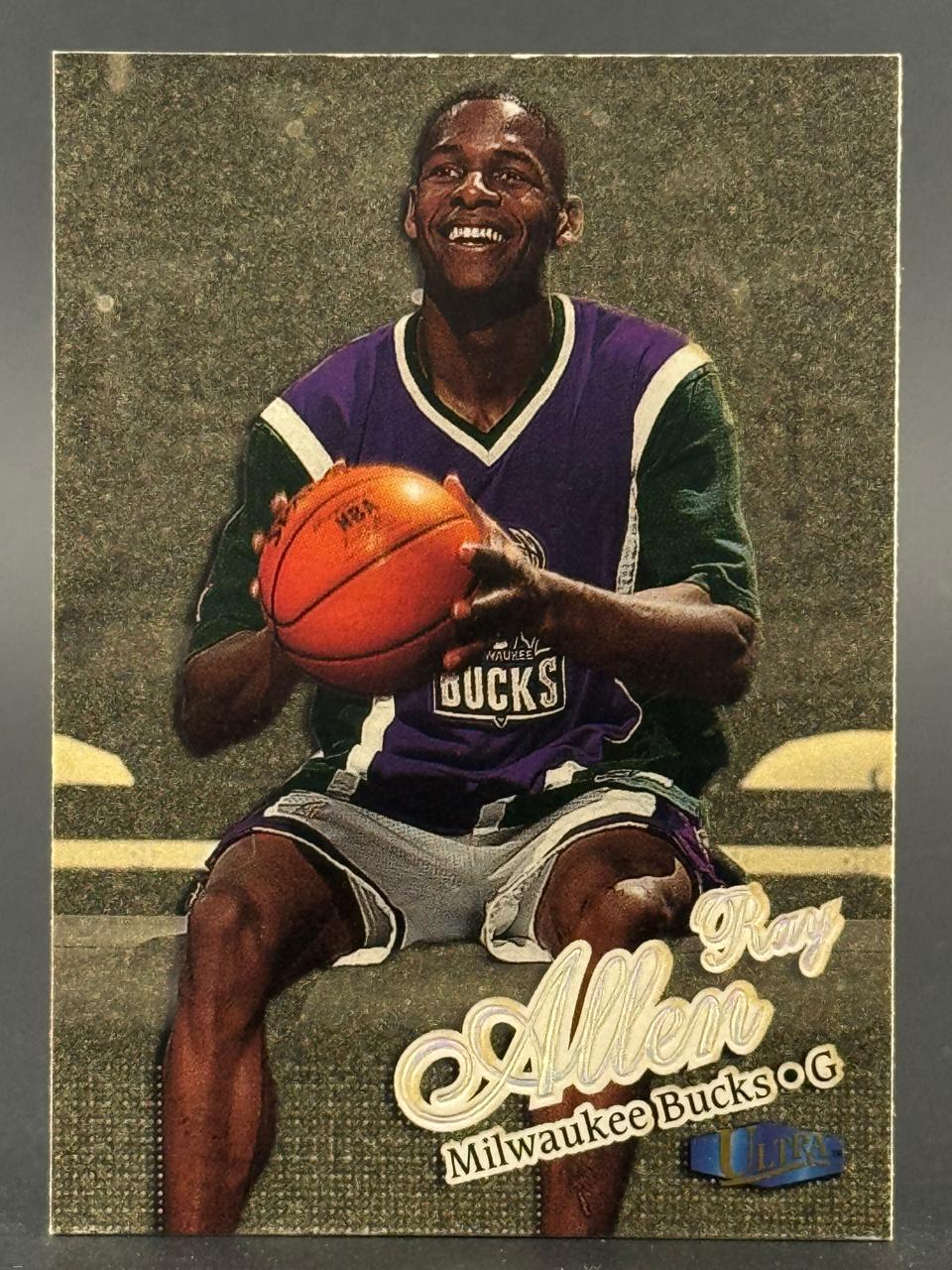 Ray Allen 1996-97 Fleer Ultra basketball trading card.