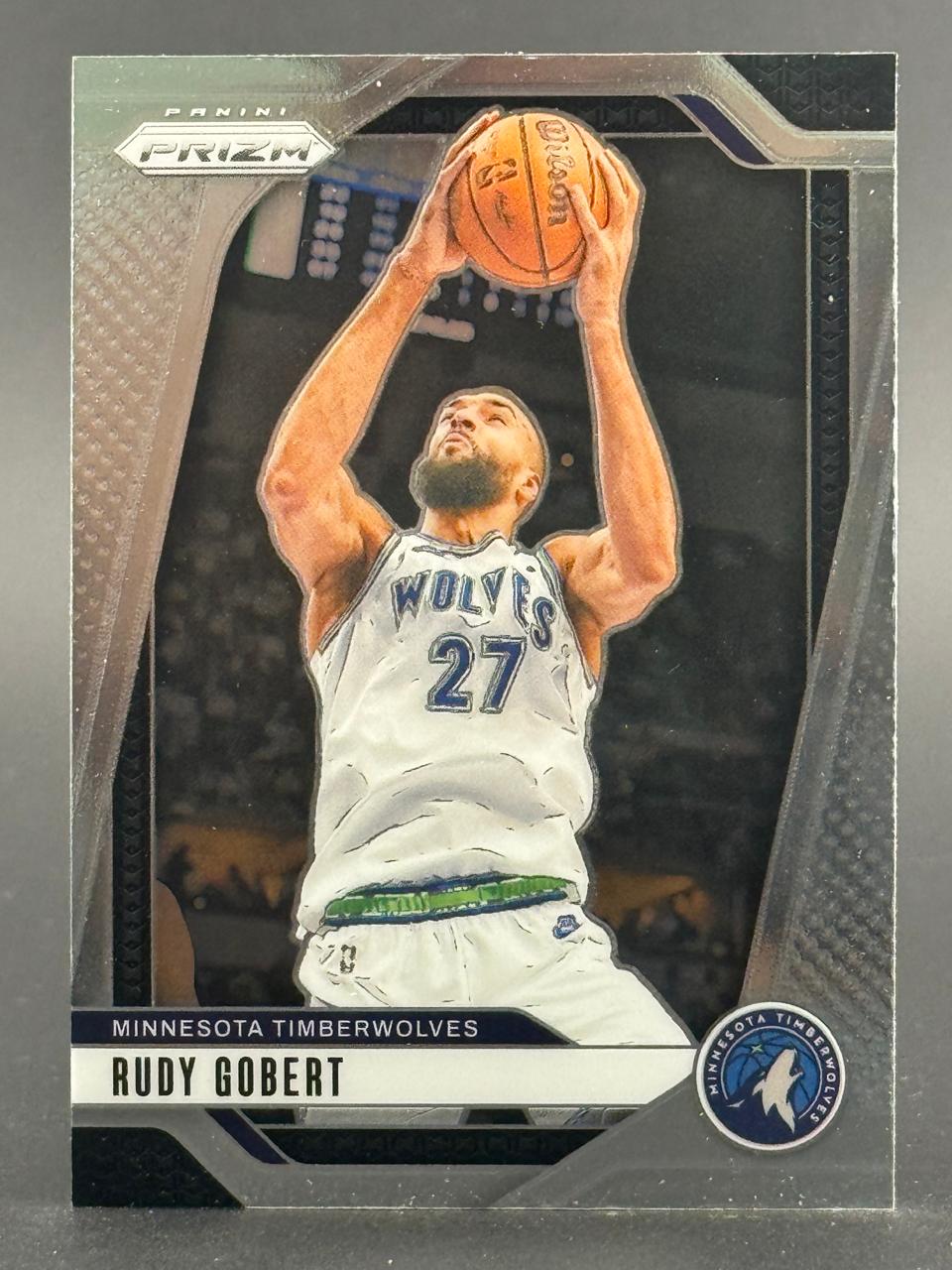 Rudy Gobert 2022-23 Panini Prizm Minnesota Timberwolves basketball card.