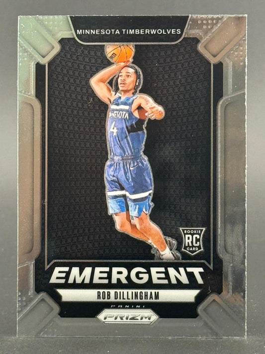 Rob Dillingham 2024-25 Panini Prizm Emergent Rookie Card #23.